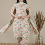 Shubhique Floral Cotton Straight Kurta set with Plazoo