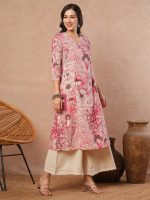 Shubhique Cotton A Line Kurta - Image 3